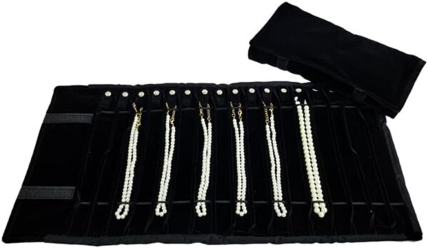 Portable Jewelry Roll Untangled Secure Necklace Travel Storage